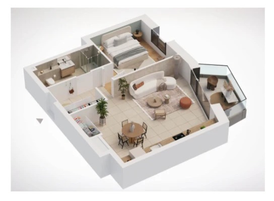 Exemple d'appartement 1 chambre